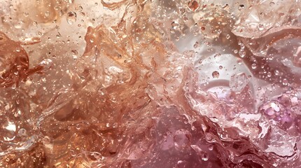 Fototapeta premium Luxury water splash and light refraction, abstract background of premium liquid and crystal texture