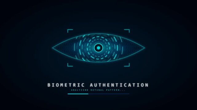 Blue Loading Iris Aperture Tech UI Animation