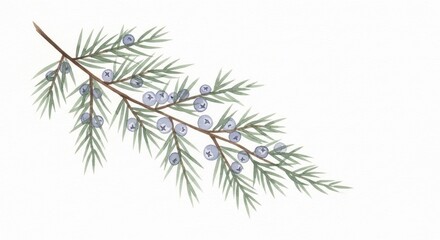 Fototapeta premium Eucalyptus branch with leaves and buds isolated on white background