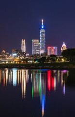 Obraz premium Panoramic Urban Skyline and Modern Cityscape in Taiwan, Asia Travel and Business Concept