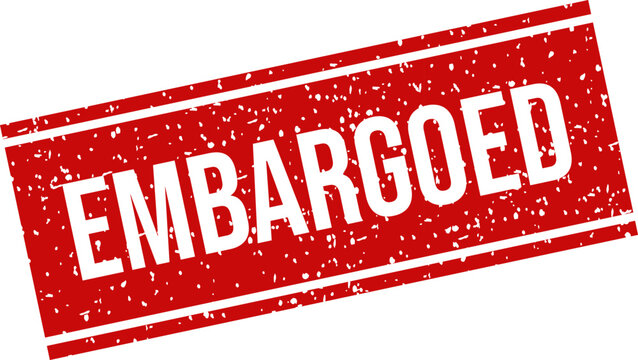 Red embargoed stamp