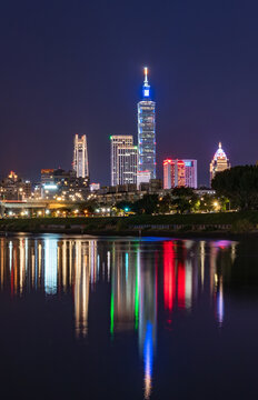 Panoramic Urban Skyline and Modern Cityscape in Taiwan, Asia Travel and Business Concept