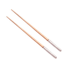 Fototapeta premium Chinese chopsticks. Hand-painted watercolor illustration isolated on white for Asian cuisine branding, sushi, ramen, poke menus, restaurant marketing, packaging, recipe books, culinary editorials