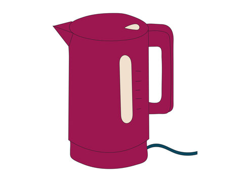 Electric Kettle Vector Illustration