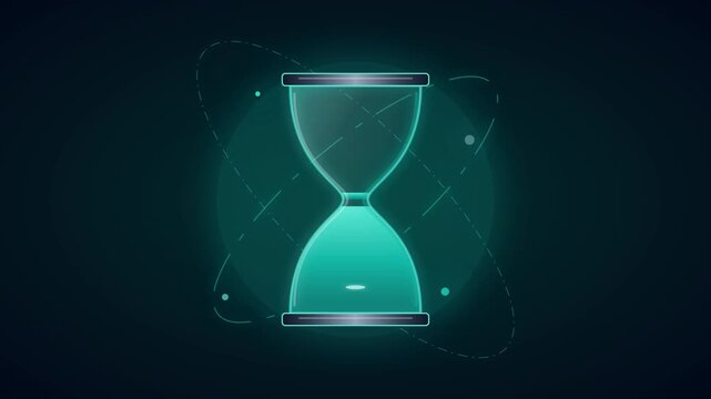 Magical Teal Hourglass Time UI Progress Abstract Magic Animation