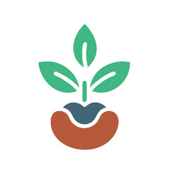 Sprout growing from soil vector illustration with agriculture seedling illustration environment cultivation sustainability isolated vegetation © Mst Runa