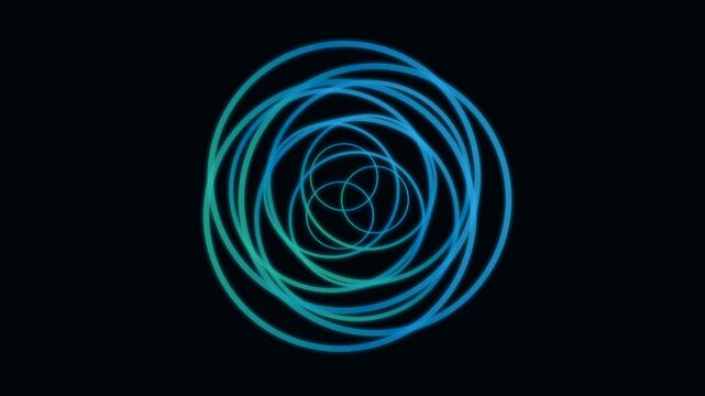 Triple Core Quantum Interference Tech Cyber Background Animation