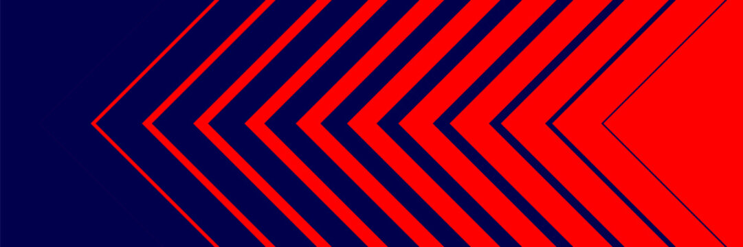 Abstract Dynamic Red and Dark Blue Chevron Arrow Pattern Background