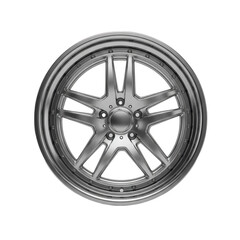 Obraz premium Modern silver car wheel rim with five spokes
