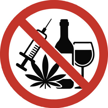 No drugs and alcohol sign