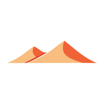 Minimalist illustration of two mountains
