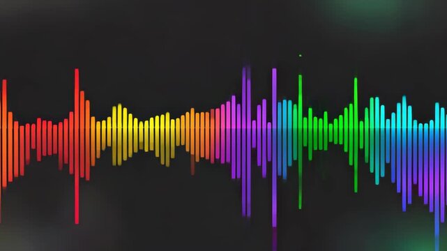 Color music sound wave dynamic material color audio spectrum dynamic exhibition