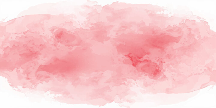 Abstract pink and blue watercolor background with a vintage pastel cloud texture painted on textured paper