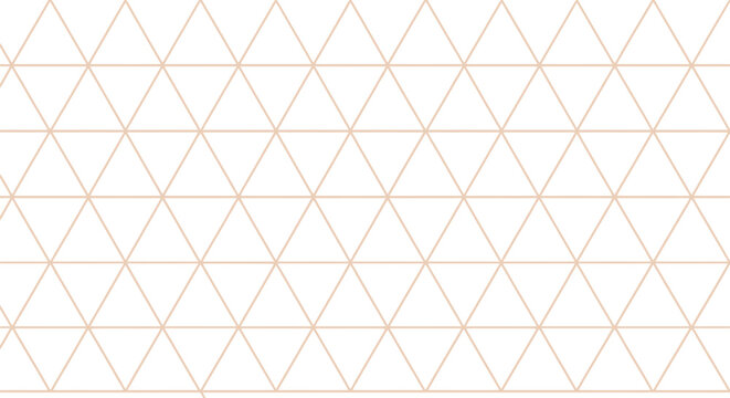 Geometric seamless pattern of beige triangles on a white background, minimalist and modern design for abstract backgrounds or textures.