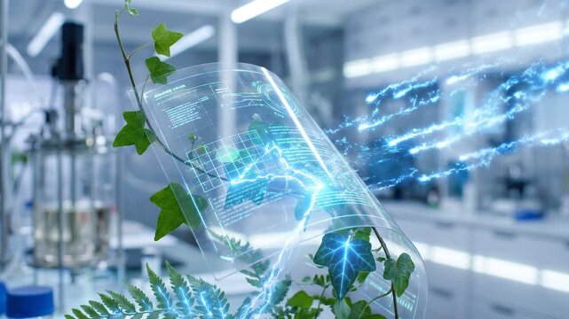 Biotechnology Research with Digital Data Overlay in Laboratory