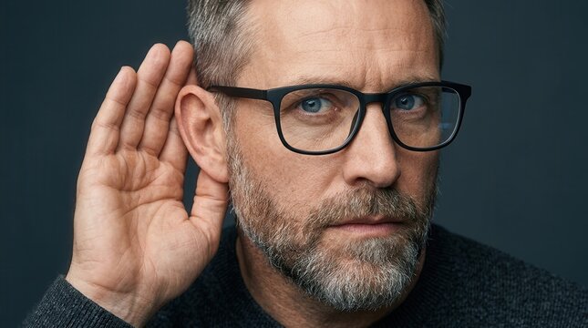 Man practicing critical listening to uncover underlying assumptions and intent