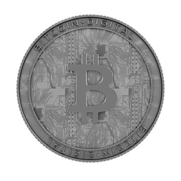 Rappresentazione digitale di una moneta Bitcoin su circuito elettronico, simbolo di criptovalute, blockchain e finanza digitale. Ideale per temi fintech e innovazione.