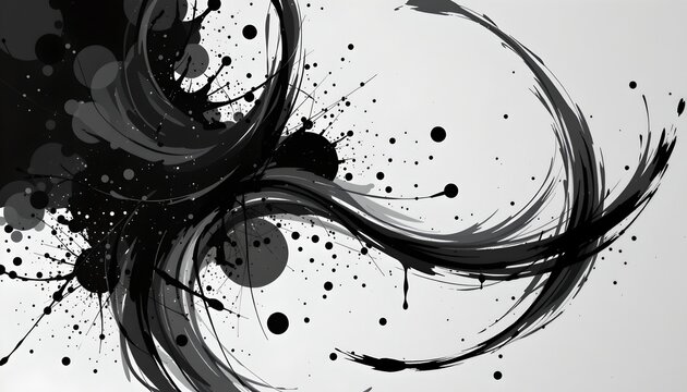 Abstract Ink Motion with Dynamic Brush Strokes
