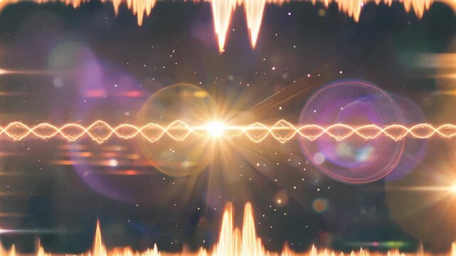 Technological light-sensitive particle special effects materials audio spectrum energy fluctuations