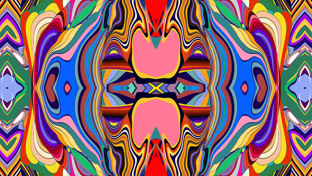 Vibrant Abstract Geometric Pattern with Bold Colorful Shapes