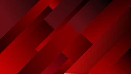 Fototapeta premium Abstract Red Geometric Background with Modern 3D Overlapping Shapes and Gradient Lighting