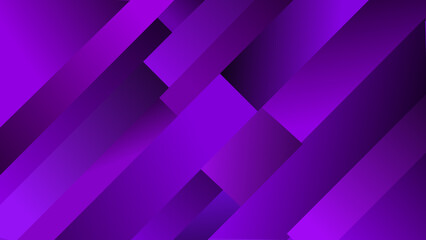 Obraz premium Vibrant Purple Abstract Geometric Gradient Background with Diagonal 3D Layers