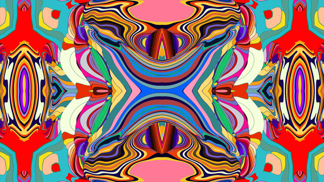 Vibrant abstract geometric pattern with bold colorful shapes