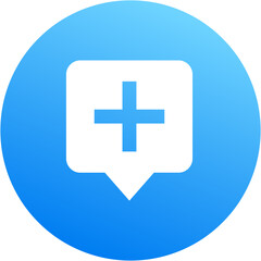 Obraz premium Sky blue message alt add add alt message plus message symbol gradient
