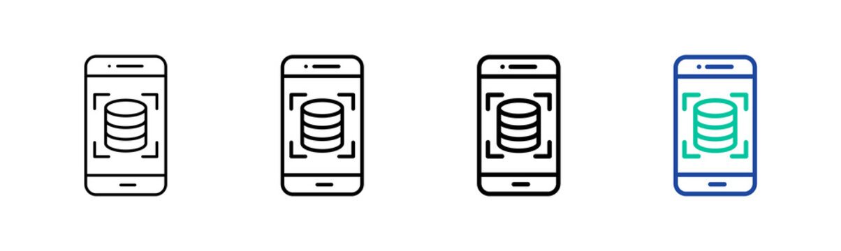 Data Scanner Icon Collection Different Style Outline