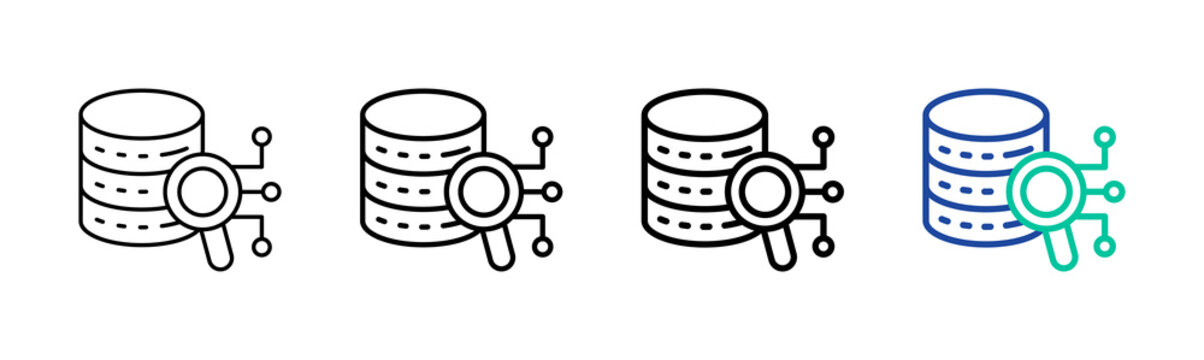 Data Source Icon Collection Different Style Outline