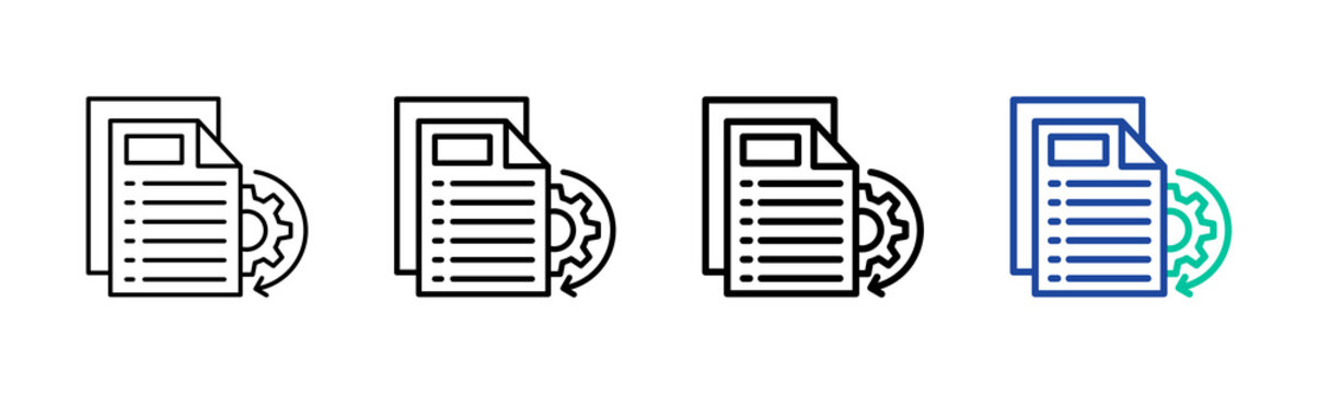Preprocessing Icon Collection Different Style Outline