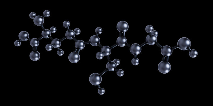 Glutathione (gsh) master antioxidant tripeptide molecule, skin lightening agent cosmetic ingredient, geroprotector cellular supplement. 3D render