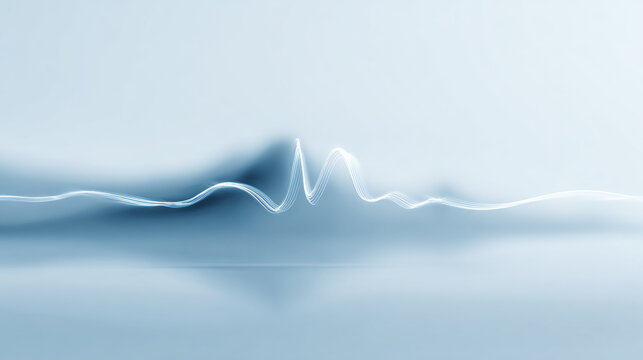 Abstract modern blue sound wave lines flowing dynamically in a futuristic tech background.
