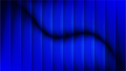 Obraz premium A bright blue abstract background features dark shiny curtains and striped vector lines with stars creating a motion texture wallpaper design