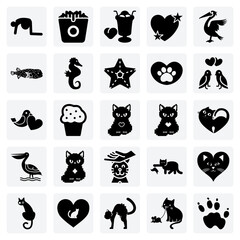 Obraz premium Random And Playful Sticker-Style Graphics – Featuring A Puffer Fish, Potato Chips, And Other Fun, Trendy Items.