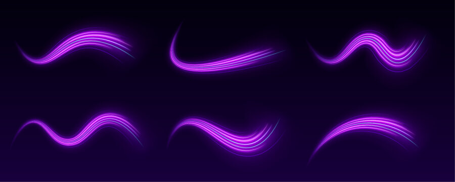 Vibrant neon paint swirls with radiant gradients and fluid artistic movement. Futuristic decorative element. vector