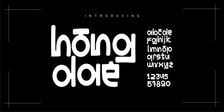 Hongdae: A Korean fashion font. Modern Hangul-inspired display typeface for K-pop branding, clothing labels, and cosmetics.