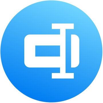 Sky blue rename edit change symbol gradient circle mobile