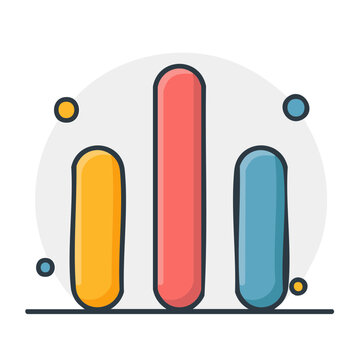 Flat design bar chart icon