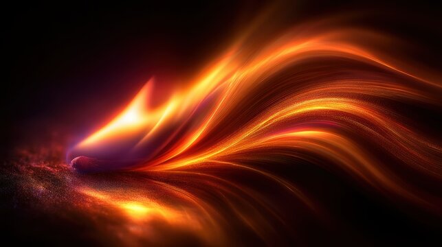 Bic lighter flame on a black background,