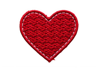Red glittery heart icon with sparkles isolated on transparent background, isolated on white background © Asma