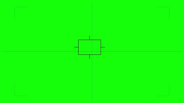 White cube rotates across green screen transitioning from black background