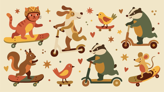 Cute animal friends, playful pet activities, domestic creature pattern, happy furry companions, fun creature icons, domestic animal lifestyle, sweet pet illustration, adorable furry friends
pets, anim
