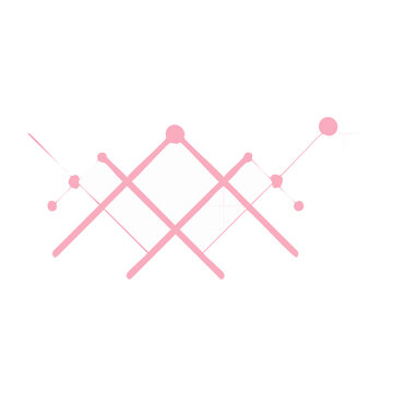 Minimalist pink geometric pattern illustration