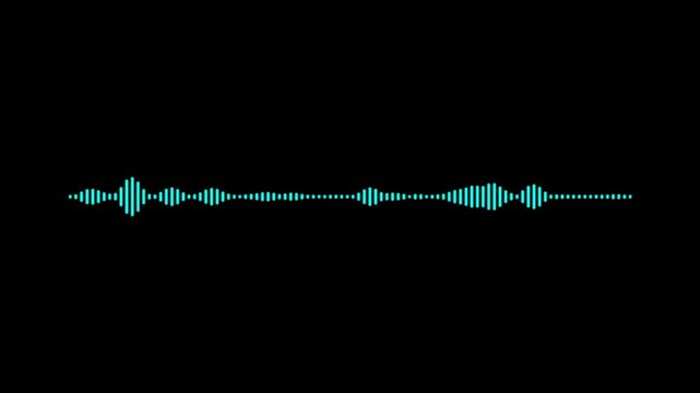 Sound Waveforms Progress Across Three Frames Of Black Background Footage
