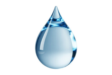 Obraz premium Realistic Crystal Clear Pure Water Drop Illustration