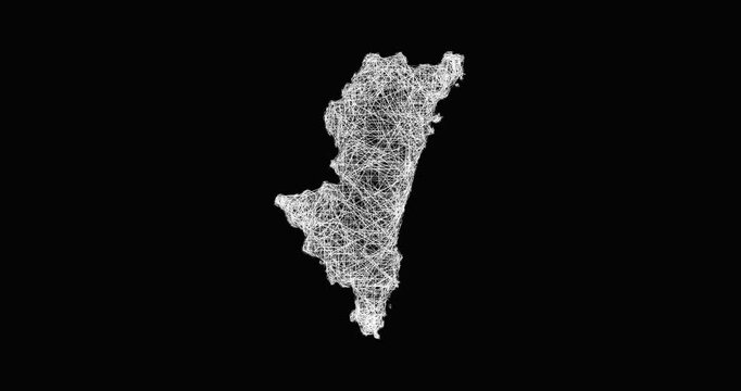 Sketch Miyazaki outline map animation - smooth progressive reveal