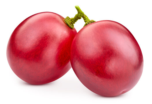 Red grape isolated on white background