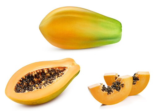 Papaya isolated on white background