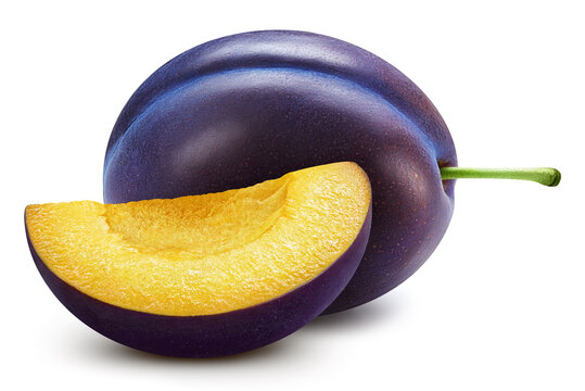 Plum isolated on white background
